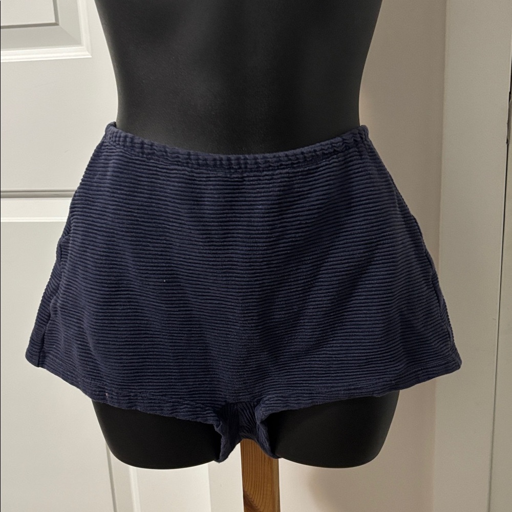 $8 ADD ON American Apparel Dark Blue Ribbed Athletic Shorts